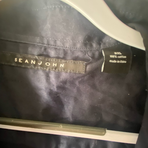 Sean John Shirt Mens 3XL Navy Button up - Picture 2 of 2
